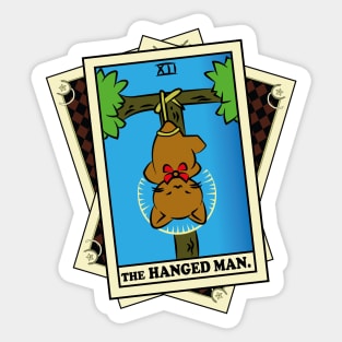 TAROT CARDS DECK | THE HANGED MAN. | FORTUNE CAT Sticker